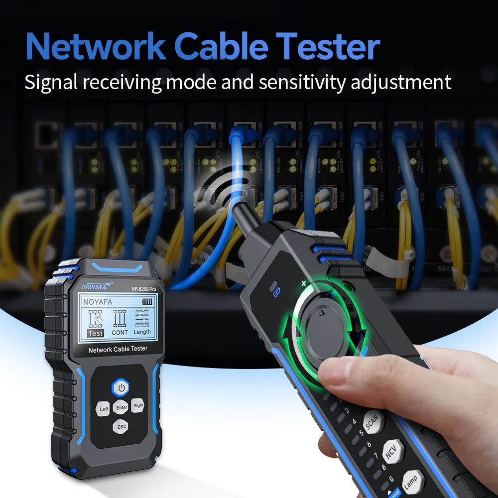 M&aacute;y test mạng đa năng  cao cấp NOYAFA NF8209 Pro  Đo mạng UTP,FTP, POE d&ograve; d&acirc;y chuẩn x&aacute;c.